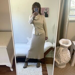 SANDSTONE CREAM FAUX SUEDE MOTO JACKET SILVER ZIPPER PHILOSOPHY